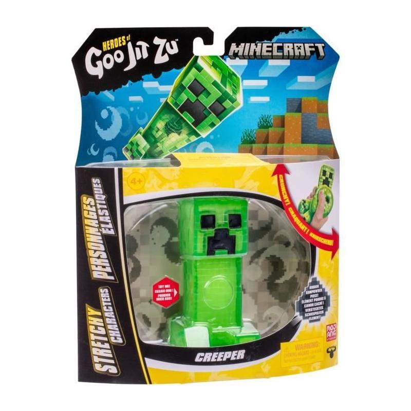 Figurine extensible GOO JIT ZU Minecraft Creeper 11 cm - Texture élastique