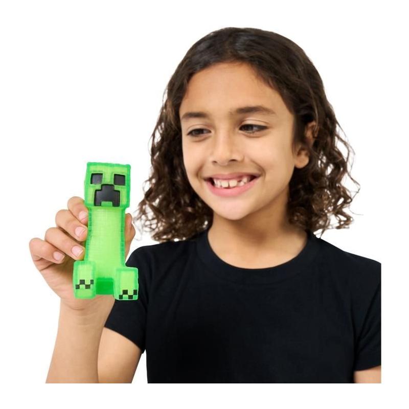 Figurine extensible GOO JIT ZU Minecraft Creeper 11 cm - Texture élastique