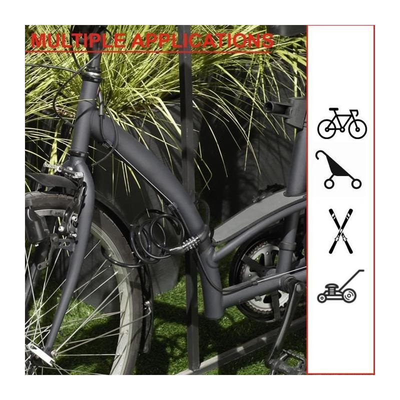 Antivol Vélo MASTER LOCK: Câble de 1,2 m pour une sécurité optimale