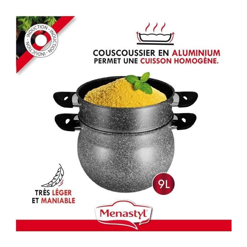 Couscoussier MENASTYL en aluminium effet marbre 9L - Induction