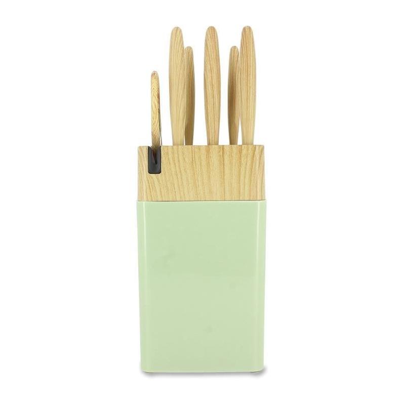 Ensemble de couteaux MENASTYL 6 pièces - Lame céramique - Design céladon