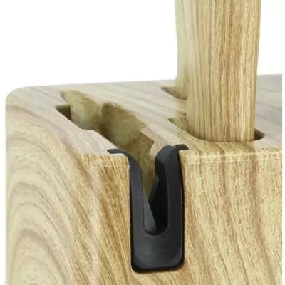 Bloc de couteaux 6 pièces MENASTYL: lame céramique, polypropylène - Noisette Bloc de couteaux 6 pièces MENASTYL: lame céramique, polypropylène - Noisette