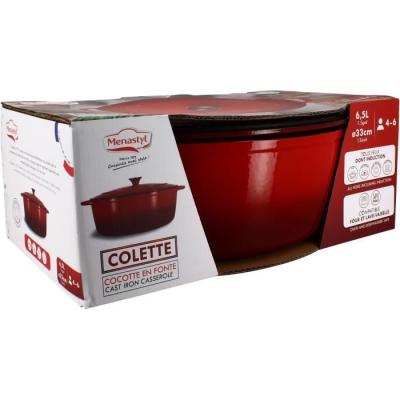 Cocotte MENASTYL Rouge en fonte émaillée - 9L