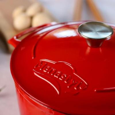 Cocotte MENASTYL Rouge en fonte émaillée - 9L