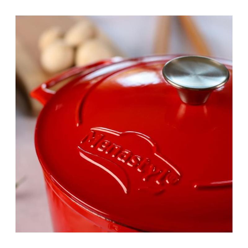 Cocotte MENASTYL Rouge en fonte émaillée - 9L
