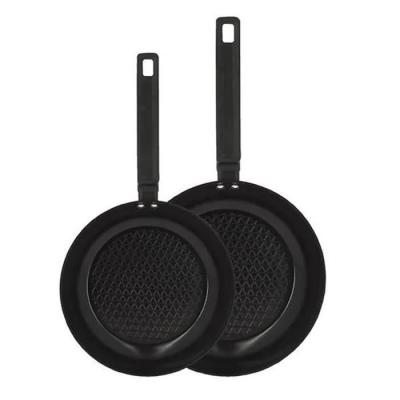 Ensemble de 2 poêles MENASTYL en aluminium - 24 et 28 cm - Prêt pour toutes les cuisinières - Induction incluse