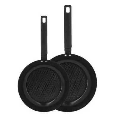 Ensemble de 2 poêles MENASTYL en aluminium - 24 et 28 cm - Prêt pour toutes les cuisinières - Induction incluse