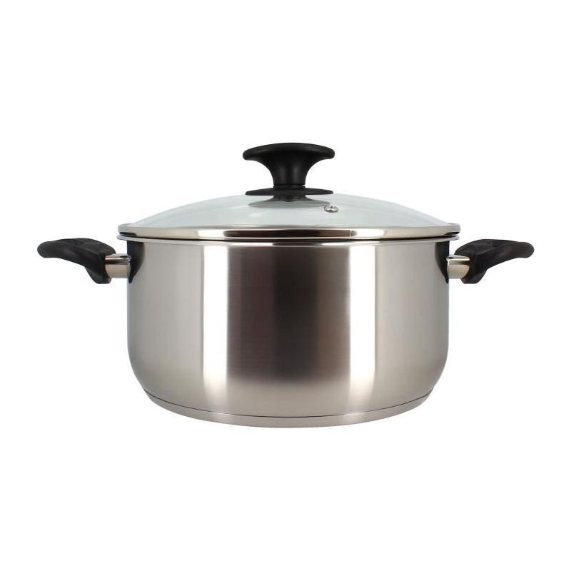 Faitout MENASTYL en acier inoxydable 24 cm pour tous feux dont induction