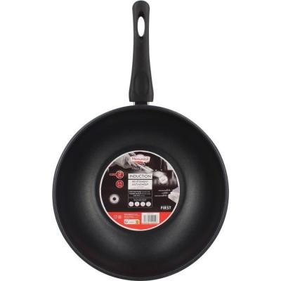 Wok MENASTYL 28 cm en acier inoxydable - Compatible induction