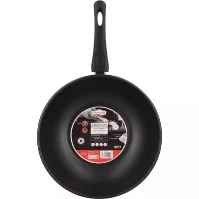 Wok MENASTYL 28 cm en acier inoxydable - Compatible induction Wok MENASTYL 28 cm en acier inoxydable - Compatible induction