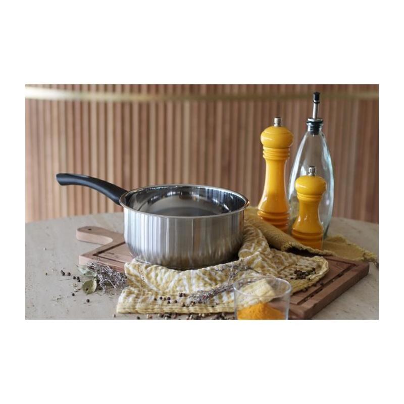 Casserole MENASTYL 6020242 - Acier inoxydable 18 cm - Tous feux dont induction