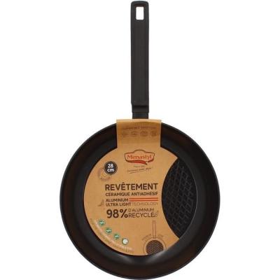 Poêle MENASTYL 28cm Noir - Aluminium Forgé - Induction