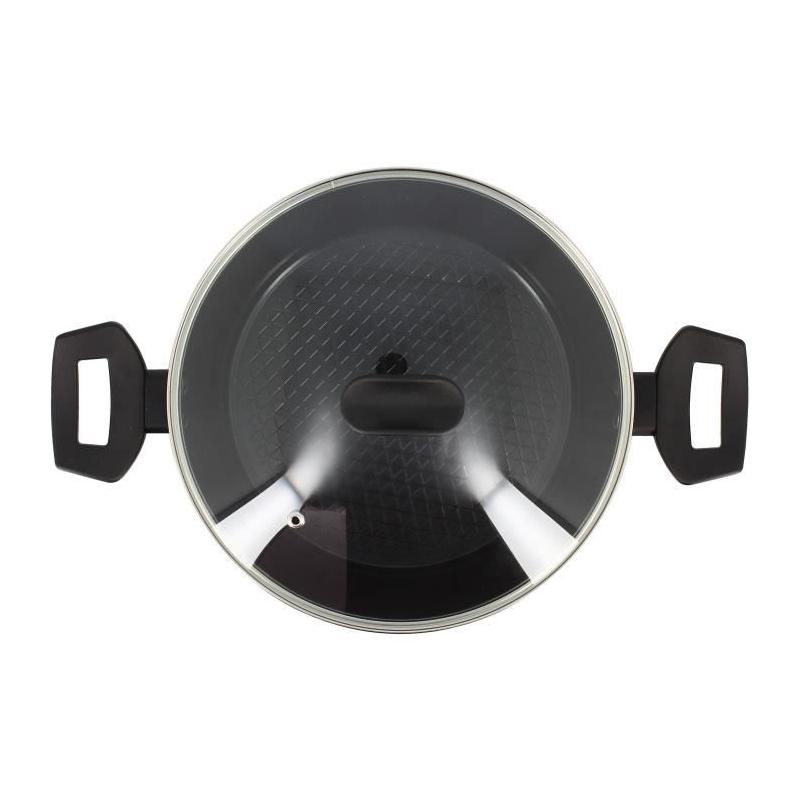 Faitout MENASTYL 24 cm Noir - Aluminium forgé - Induction