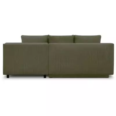 Canapé d'angle droit convertible MIKA 3 places - Vert Kaki