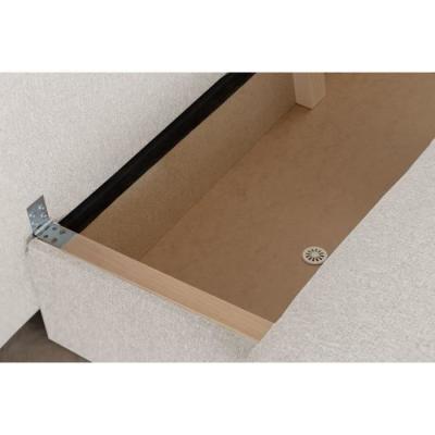Banquette convertible 3 places beige avec coffre de rangement