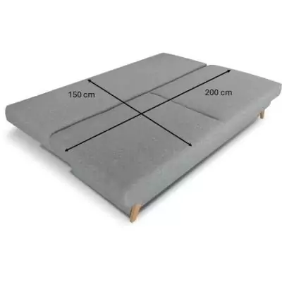 Banquette convertible 3 places NAOTO gris clair - Coffre de rangement Banquette convertible 3 places NAOTO gris clair - Coffre de rangement