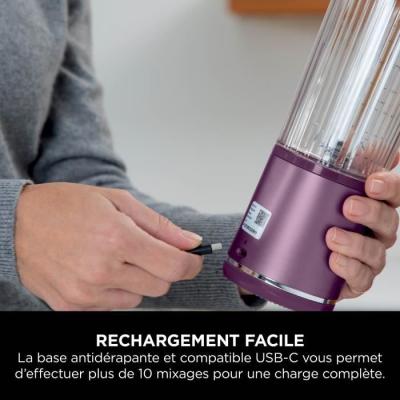 Blender portable Ninja Blast - Autonomie 2h - Sans BPA - Violet