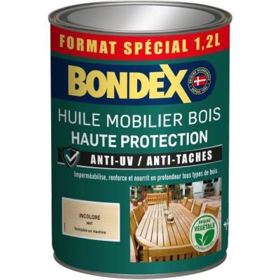 Huile mobilier incolore Bondex 1,2 L - Protection mate eco-friendly