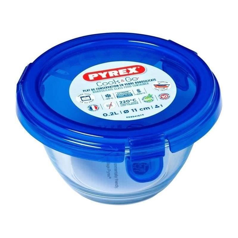 Boîte ronde Cook & Go en verre borosilicate - 11 cm-200 ml