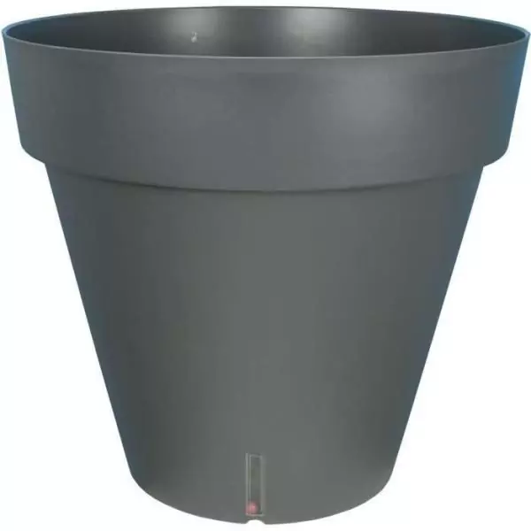 Pot de fleurs rond RIVIERA LOFT - Plastique - D29,5 x H27 cm - 10,5L - Gris