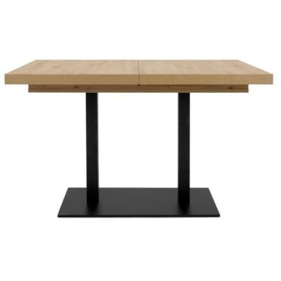 Table à manger extensible ORLANDO - Chêne artisan / noir