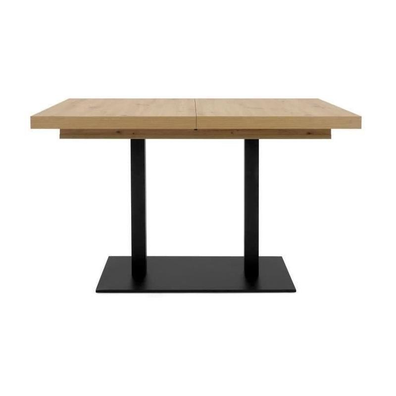 Table à manger extensible ORLANDO - Chêne artisan / noir