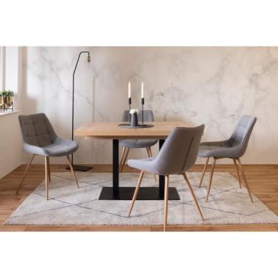 Table à manger extensible ORLANDO - Chêne artisan / noir