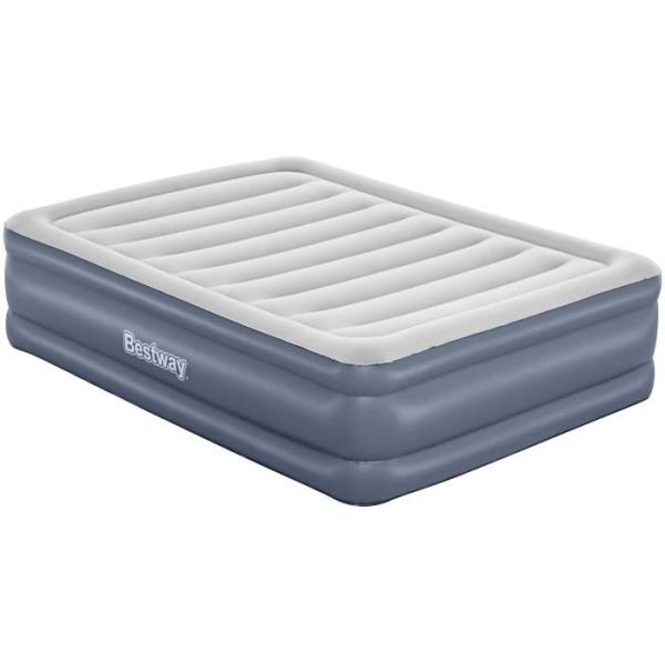Lit gonflable - BESTWAY - 6713I - Tritech™ - 2 places, 203 x 152 x 51 cm, pompe électrique intégrée, cadre de lit