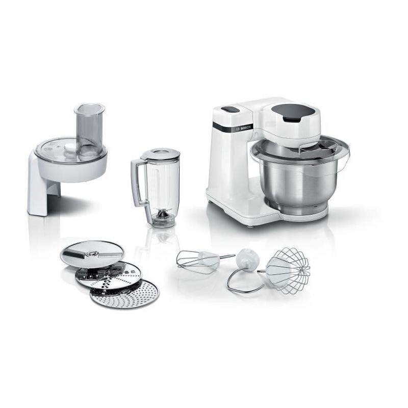 Robot pâtissier compact Bosch Serie 2 - 700W - Blanc