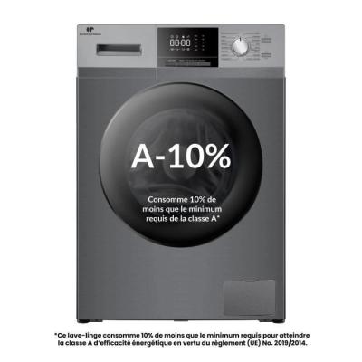 Lave-linge hublot 8kg Continental Edison 1400 trs/min Silver