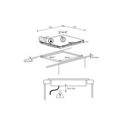 Plaque induction Continental Edison - 7200W - 1 zone flex - Noir