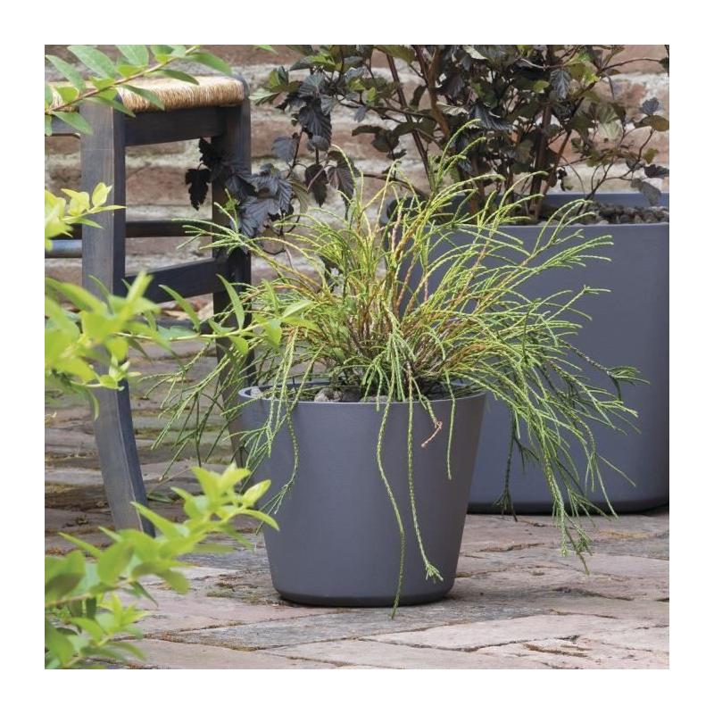 Pot de fleurs DEROMA Origin 11 L Gris - Style et qualité pour vos plantes