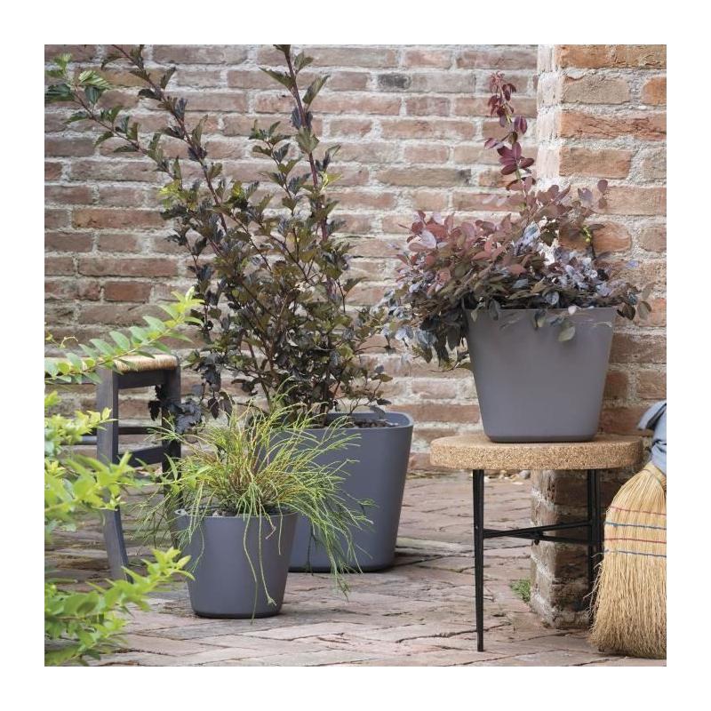 Pot de fleurs DEROMA Origin 11 L Gris - Style et qualité pour vos plantes