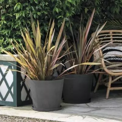 Pot de fleurs DEROMA Origin 24 L Anthracite : élégance et modernité