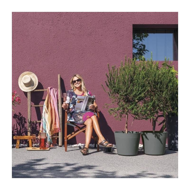 Pot de fleurs DEROMA Origin 85 L avec roulettes - Gris