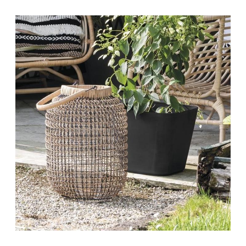 Pot de fleurs carré DEROMA Origin 30 L Anthracite