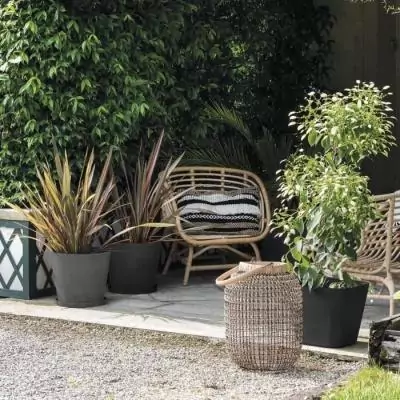 Pot de fleurs carré DEROMA Origin 30 L Anthracite