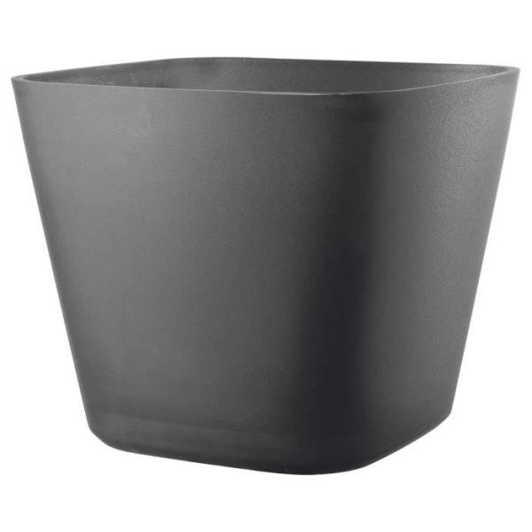 Pot de fleurs carré - DEROMA - Origin - 30 L - Gris