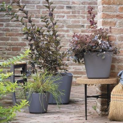 Pot de fleurs carré DEROMA Origin 30 L Gris - Élégance pour vos plantes
