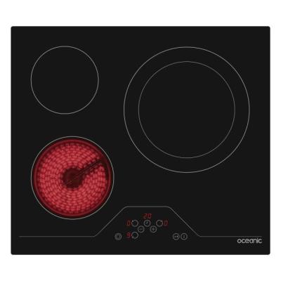 Plaque de cuisson vitrocéramique OCEANIC OCEATV3Z60B - 3 foyers - noir