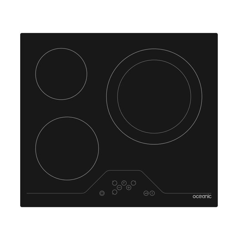 Plaque de cuisson vitrocéramique OCEANIC OCEATV3Z60B - 3 foyers - noir