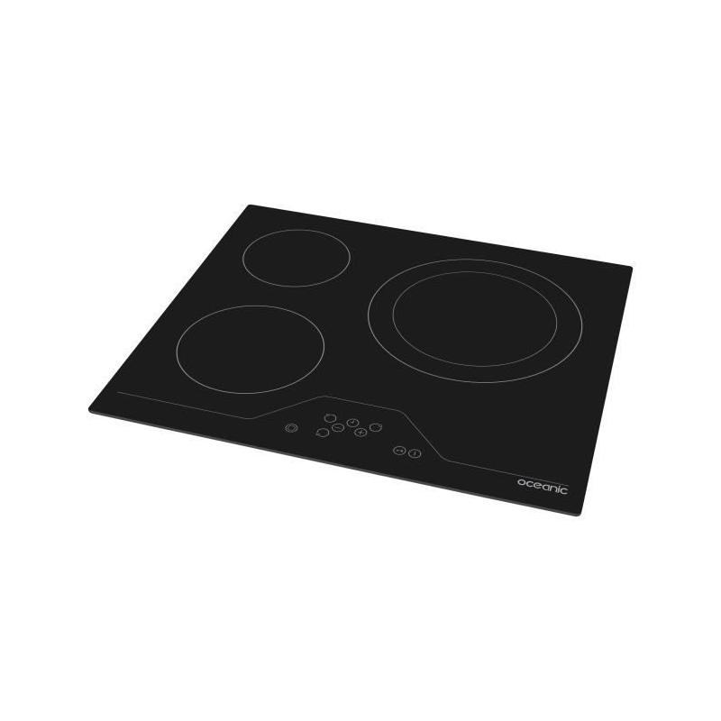Plaque de cuisson vitrocéramique OCEANIC OCEATV3Z60B - 3 foyers - noir