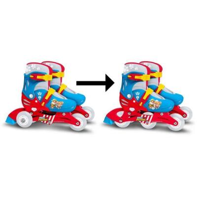 Patins en Ligne 2 en 1 PAW PATROL - PAT PATROUILLE 3 Roues - Tri skate et Roller ajustable - Taille 27-30