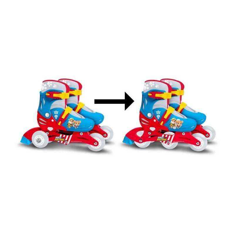 Patins en Ligne 2 en 1 PAW PATROL - PAT PATROUILLE 3 Roues - Tri skate et Roller ajustable - Taille 27-30