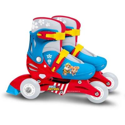 Patins en Ligne 2 en 1 PAW PATROL - PAT PATROUILLE 3 Roues - Tri skate et Roller ajustable - Taille 27-30