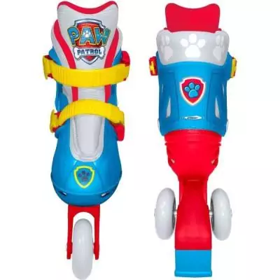 Patins en Ligne 2 en 1 PAW PATROL - PAT PATROUILLE 3 Roues - Tri skate et Roller ajustable - Taille 27-30 Patins en Ligne 2 en 1 PAW PATROL - PAT PATROUILLE 3 Roues - Tri skate et Roller ajustable - Taille 27-30