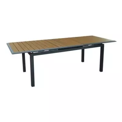 Table de jardin extensible en aluminium - LOUISIANE - 8/10 places