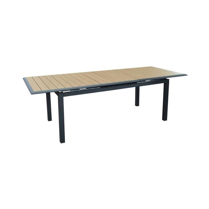 Table de jardin extensible en aluminium - LOUISIANE - 8/10 places