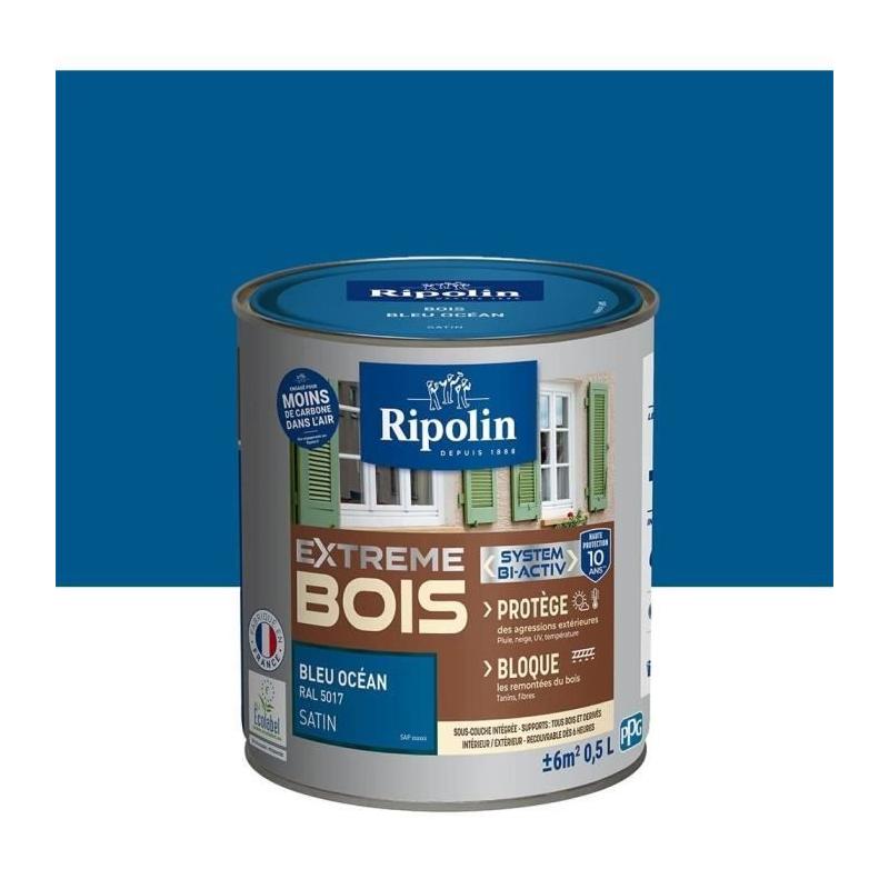 Peinture Bois Satin Haute Protection 10 ans - Bleu océan