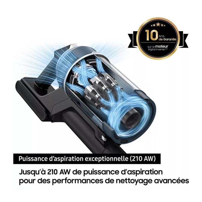 Aspirateur Balai Samsung Bespoke Jet Plus: 210 AW, 2 Batteries